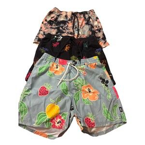 VANS (3) Boardshorts Sz M Medium Surf Swimwear Swim Board Shorts